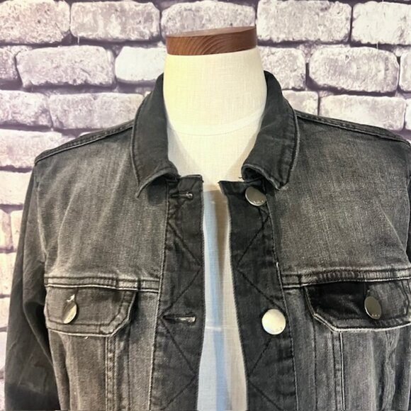 ANA NWT Black Denim Jacket Size PL - Picture 2 of 9